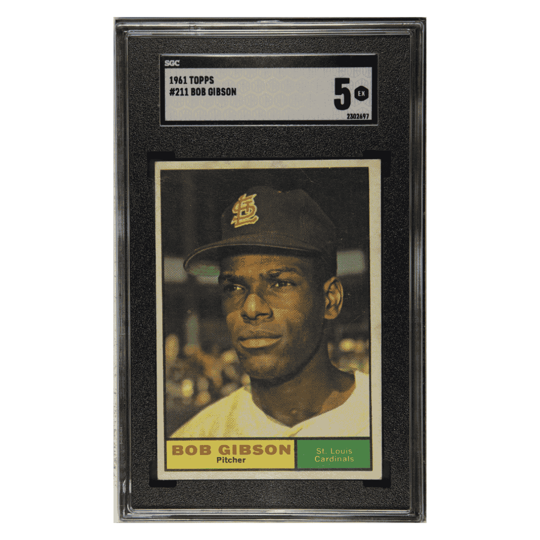 Bob Gibson SGC 5 1961 Topps Card #211