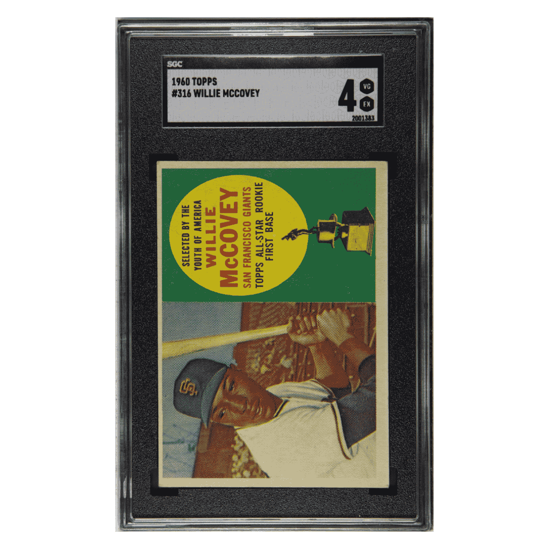 Willie McCovey SGC 4 1960 Topps Rookie RC Card #316