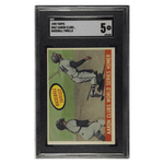 
Aaron Clubs World Series Homer SGC 5 1959 Topps Baseball Thrills Card