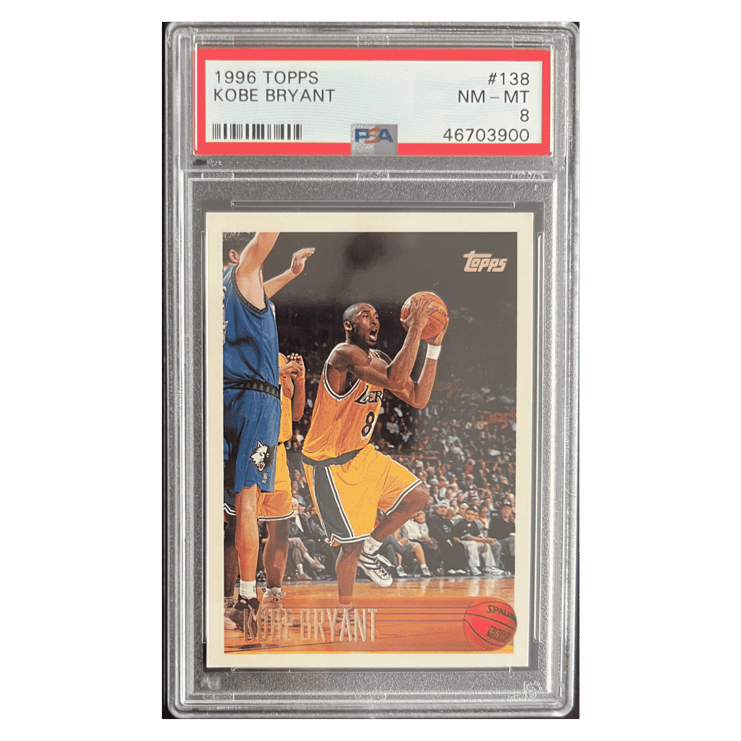 Kobe Bryant PSA 8 1996 Topps Rookie RC Card #138