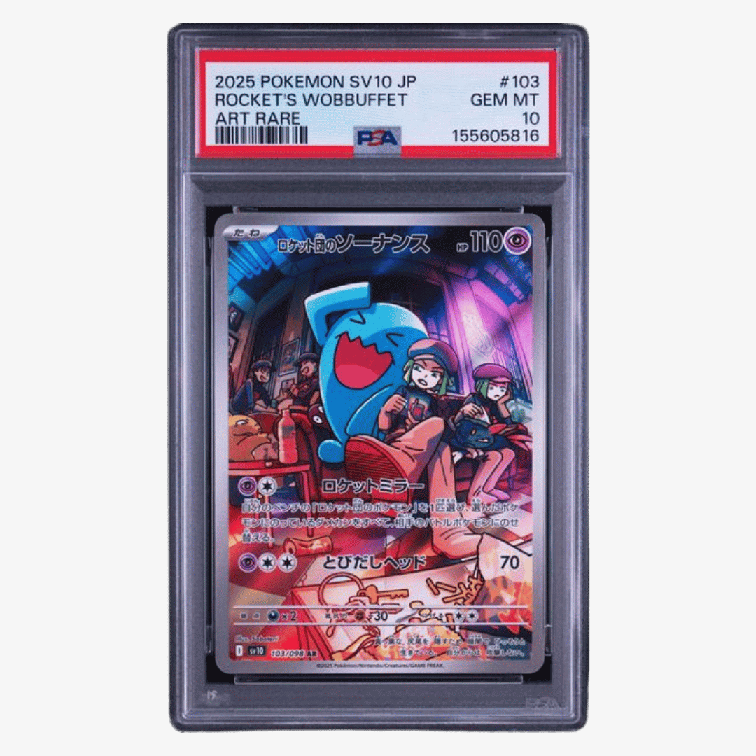 Rocket's Wobbuffet PSA 10 2025 Pokemon Japanese Scarlet & Violet Glory of Team Rocket Art Rare Card #103