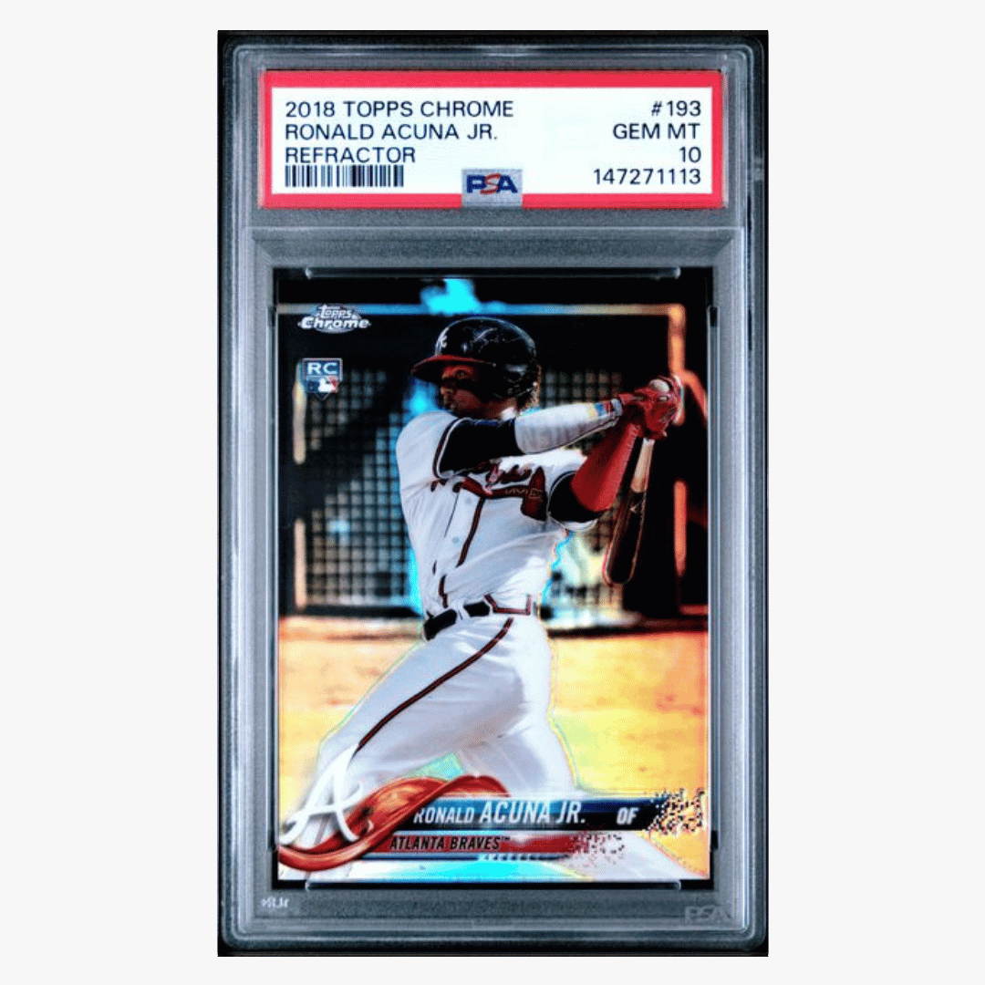 Ronald Acuna Jr PSA 10 2018 Topps Chrome Refractor Rookie RC Card #193