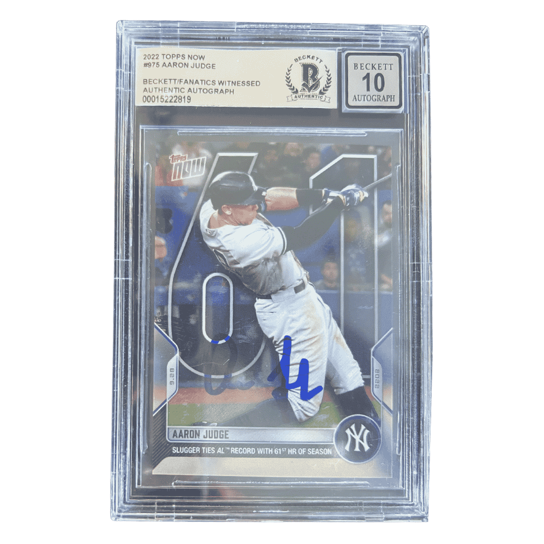 Aaron Judge 2022 Topps Now Autographed Card #975 - MLB COA
