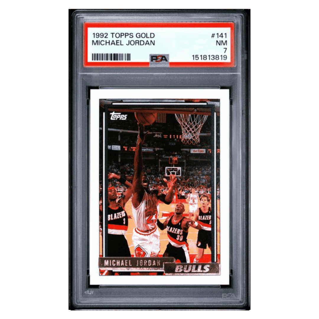Michael Jordan PSA 7 1992 Topps Gold Card #141