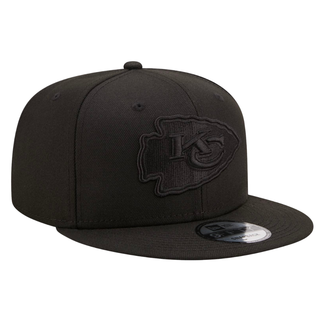 Kansas City Chiefs Black on Black 9FIFTY Snapback Hat