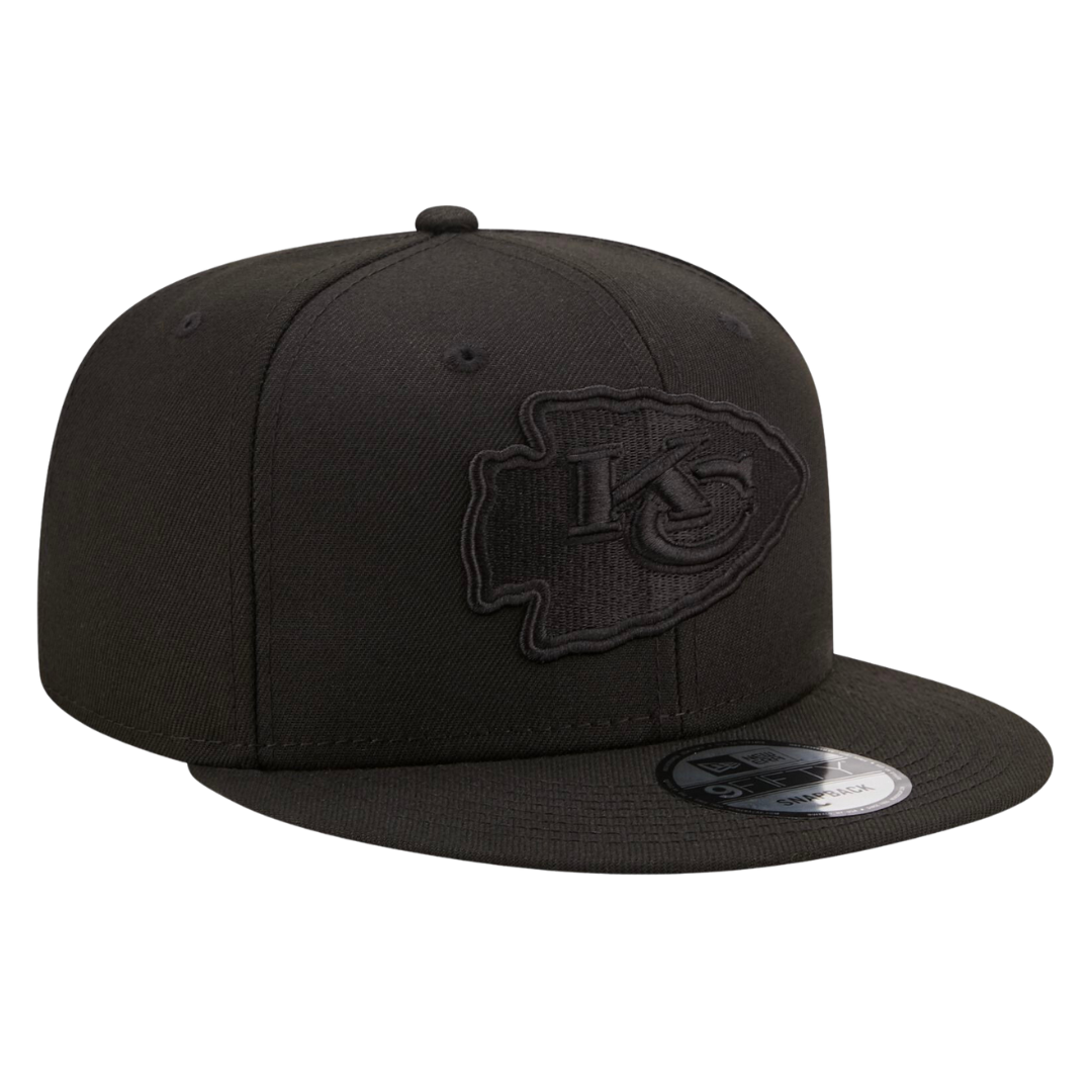 Kansas City Chiefs Black on Black New Era 9FIFTY Adjustable Snapback Hat