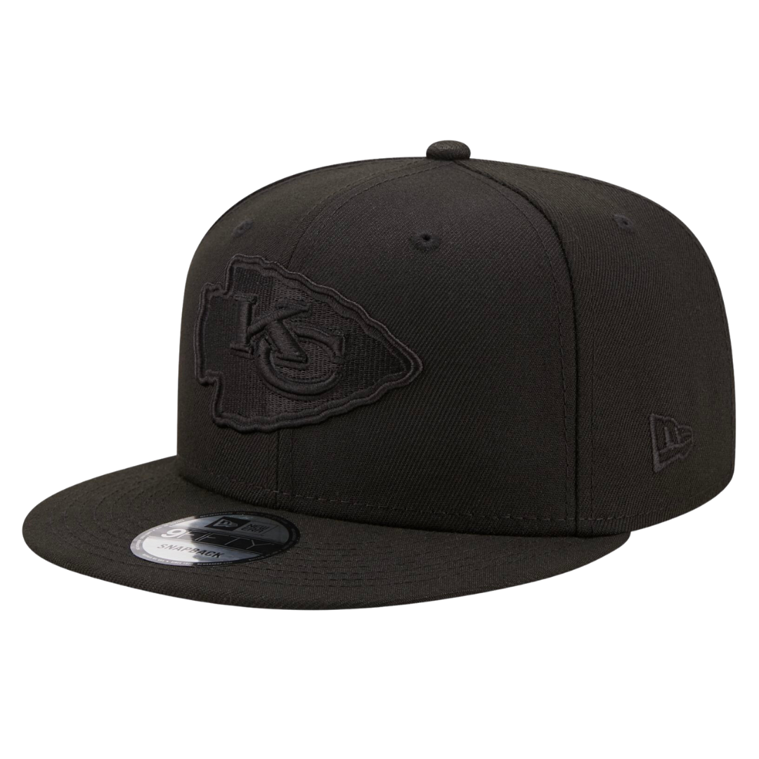 Kansas City Chiefs Black on Black New Era 9FIFTY Adjustable Snapback Hat