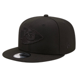 Kansas City Chiefs Black on Black New Era 9FIFTY Adjustable Snapback Hat