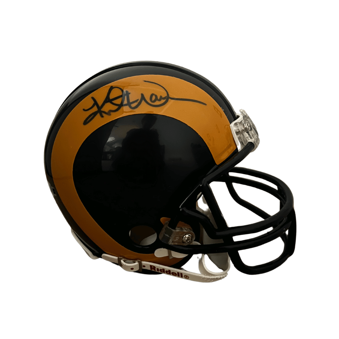 Kurt Warner St Louis Rams Autographed Throwback Mini Speed Helmet - Tristar COA