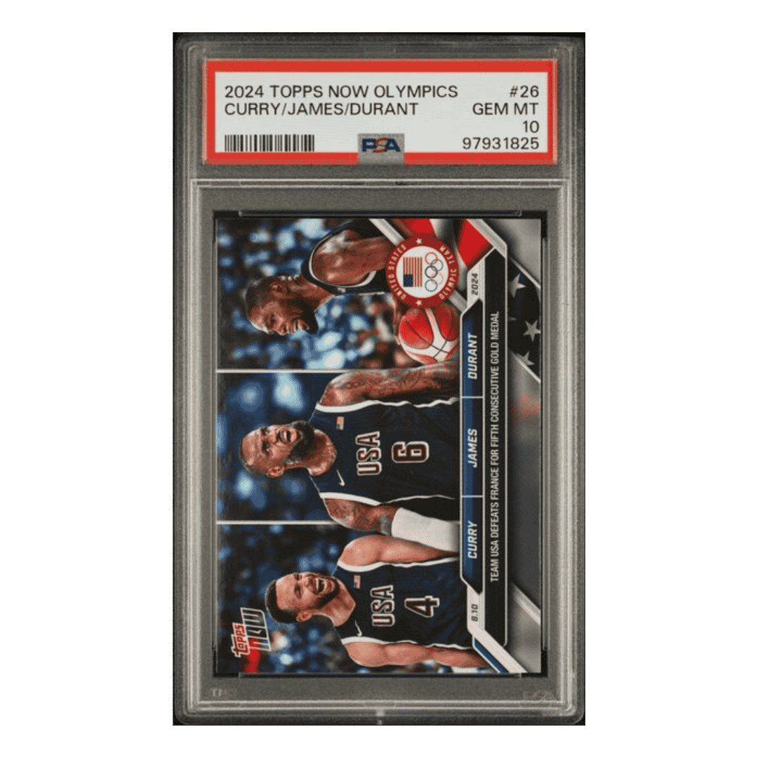 Curry/James/Durant PSA 10 2024 Topps Now Olympics Card #26