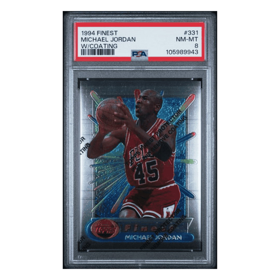 Michael Jordan PSA 8 1994 Topps Finest w/Coating Card #331