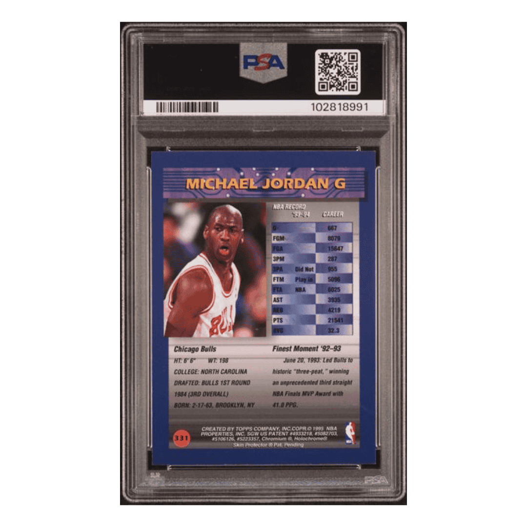 Michael Jordan PSA 9 1994 Topps Finest Card #331