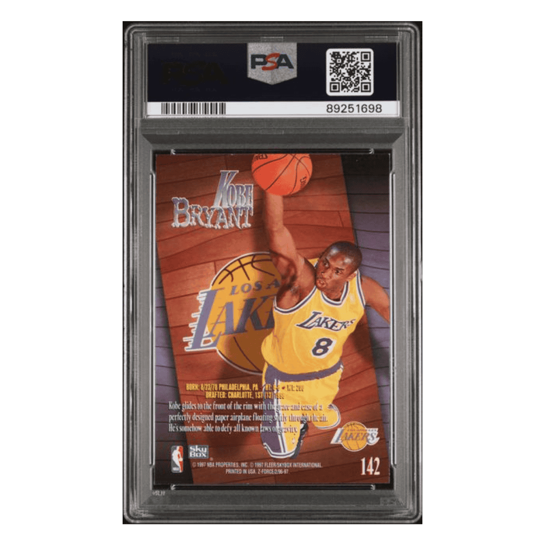 Kobe Bryant PSA 8 1996 Skybox Z-Force Card #142