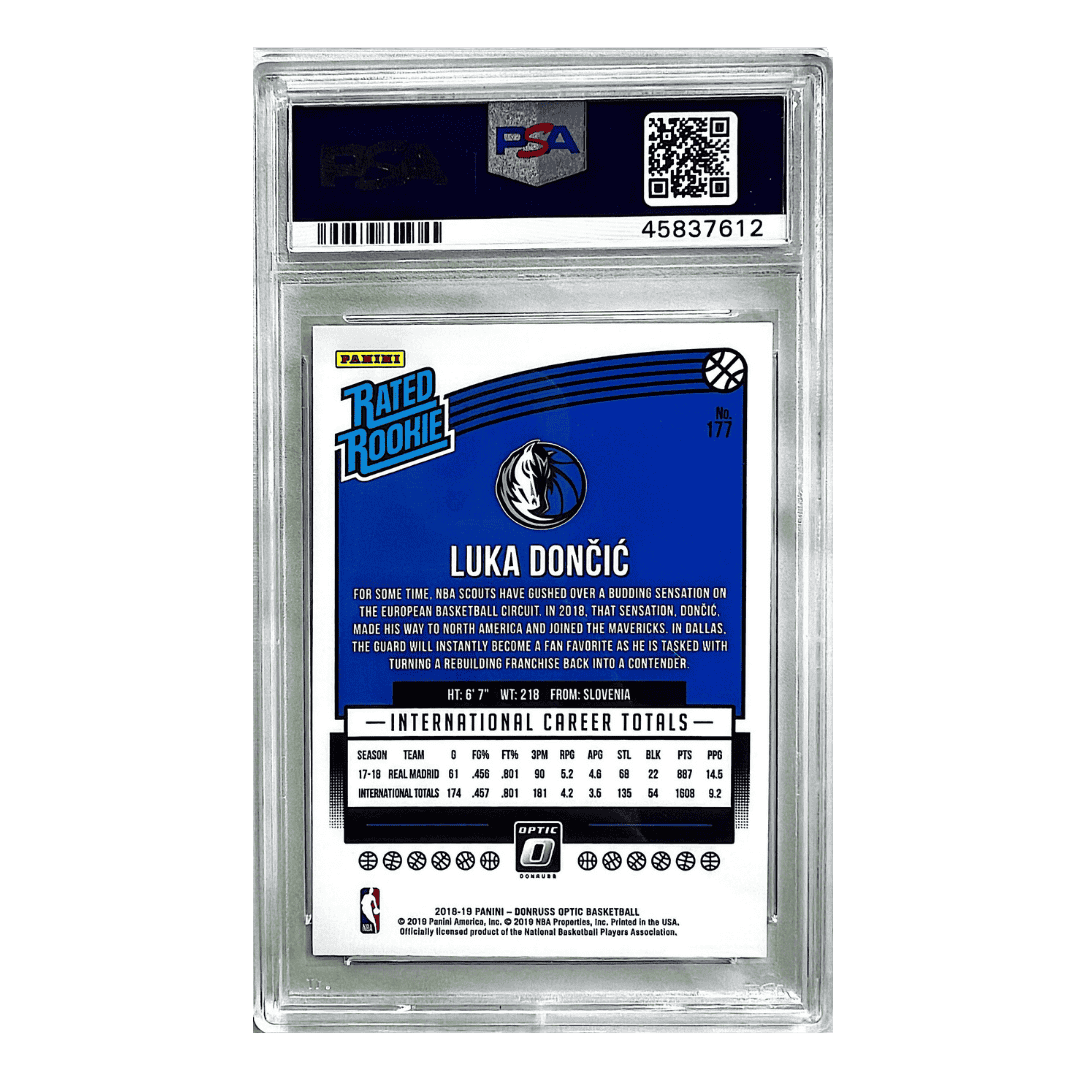 Luka Doncic PSA 10 2018 Panini Donruss Optic Rated Rookie Card #177