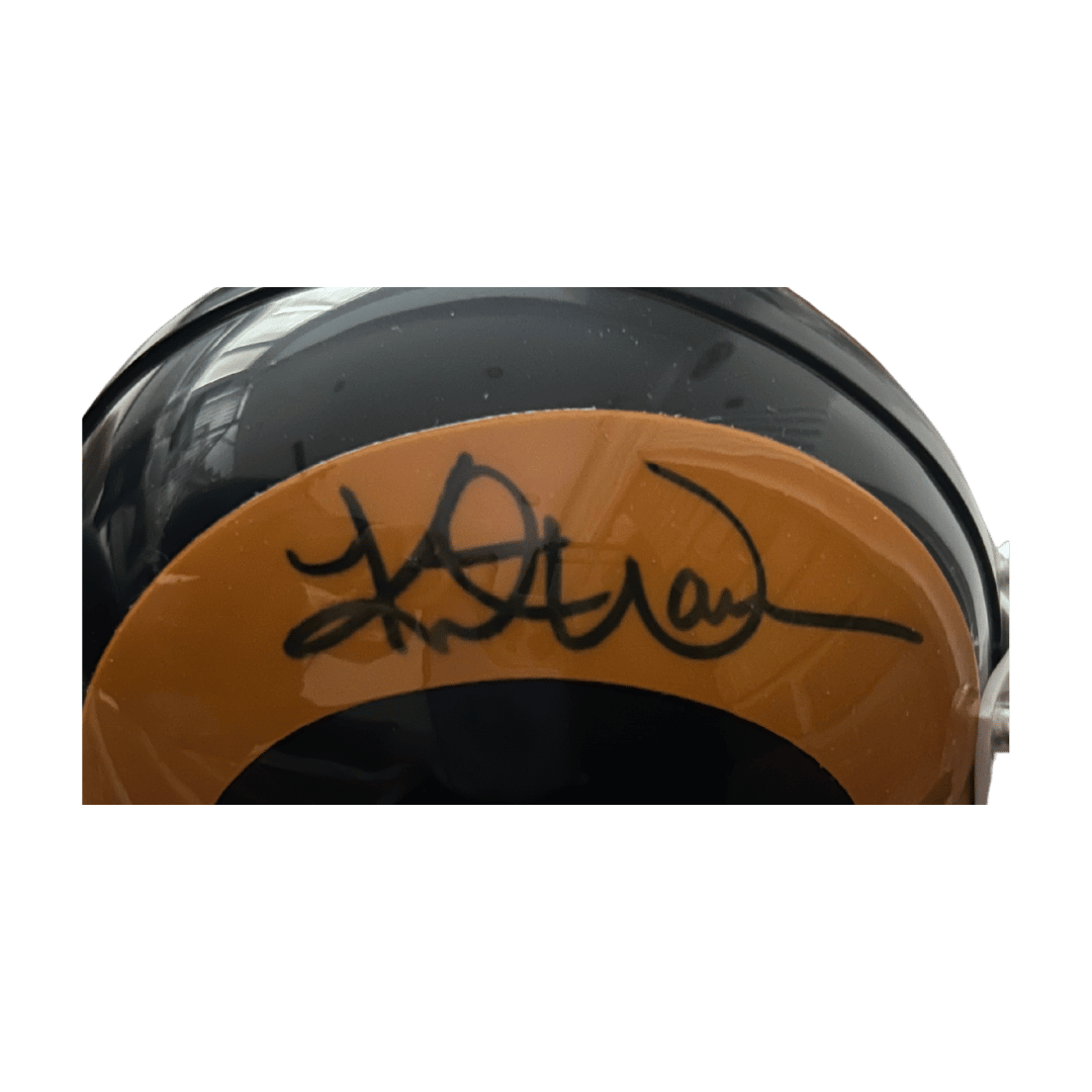 Kurt Warner St Louis Rams Autographed Throwback Mini Speed Helmet - Tristar COA