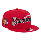 Chicago Blackhawks Script New Era Red 9FIFTY Adjustable Snapback Hat