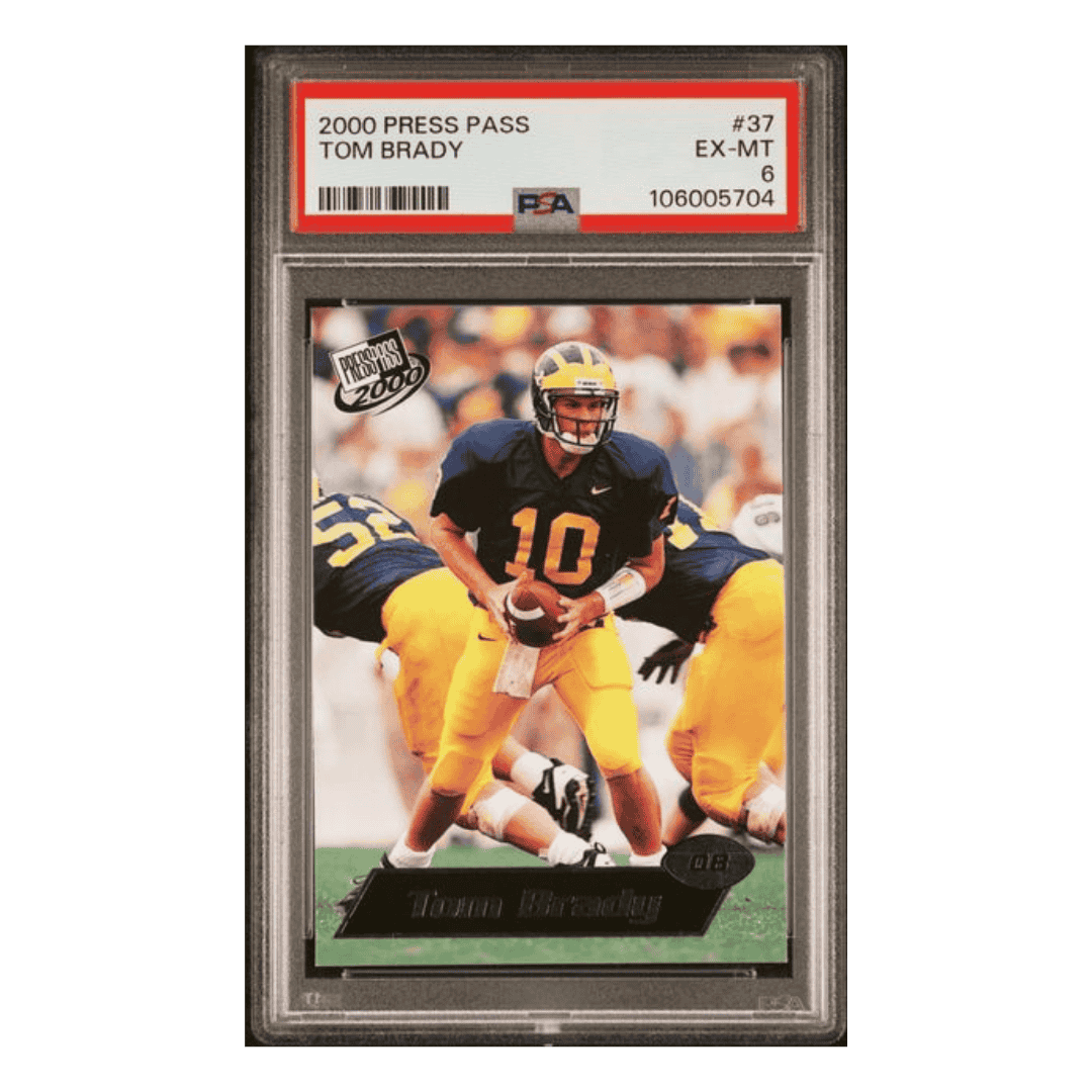 Tom Brady PSA 6 2000 Press Pass Card #37