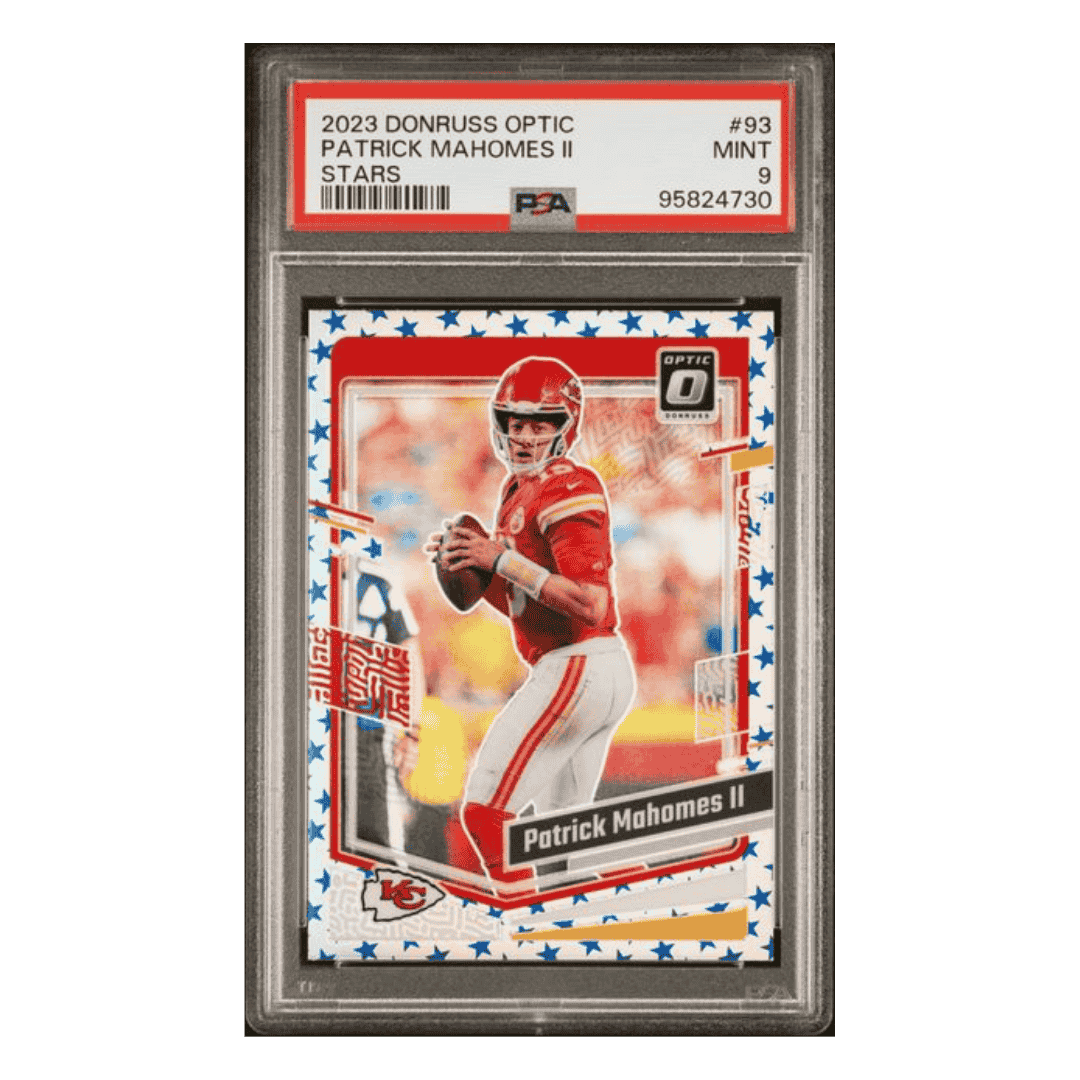 Patrick Mahomes PSA 9 2023 Panini Donruss Optic Stars Card #93