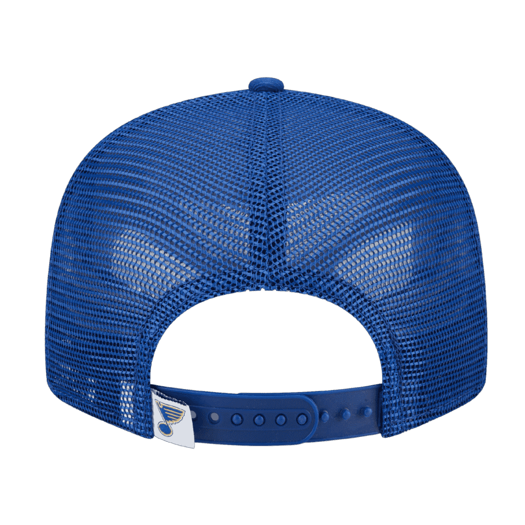 St Louis Blues Trucker Meshback New Era Blue 9FIFTY Adjustable Snapback Hat