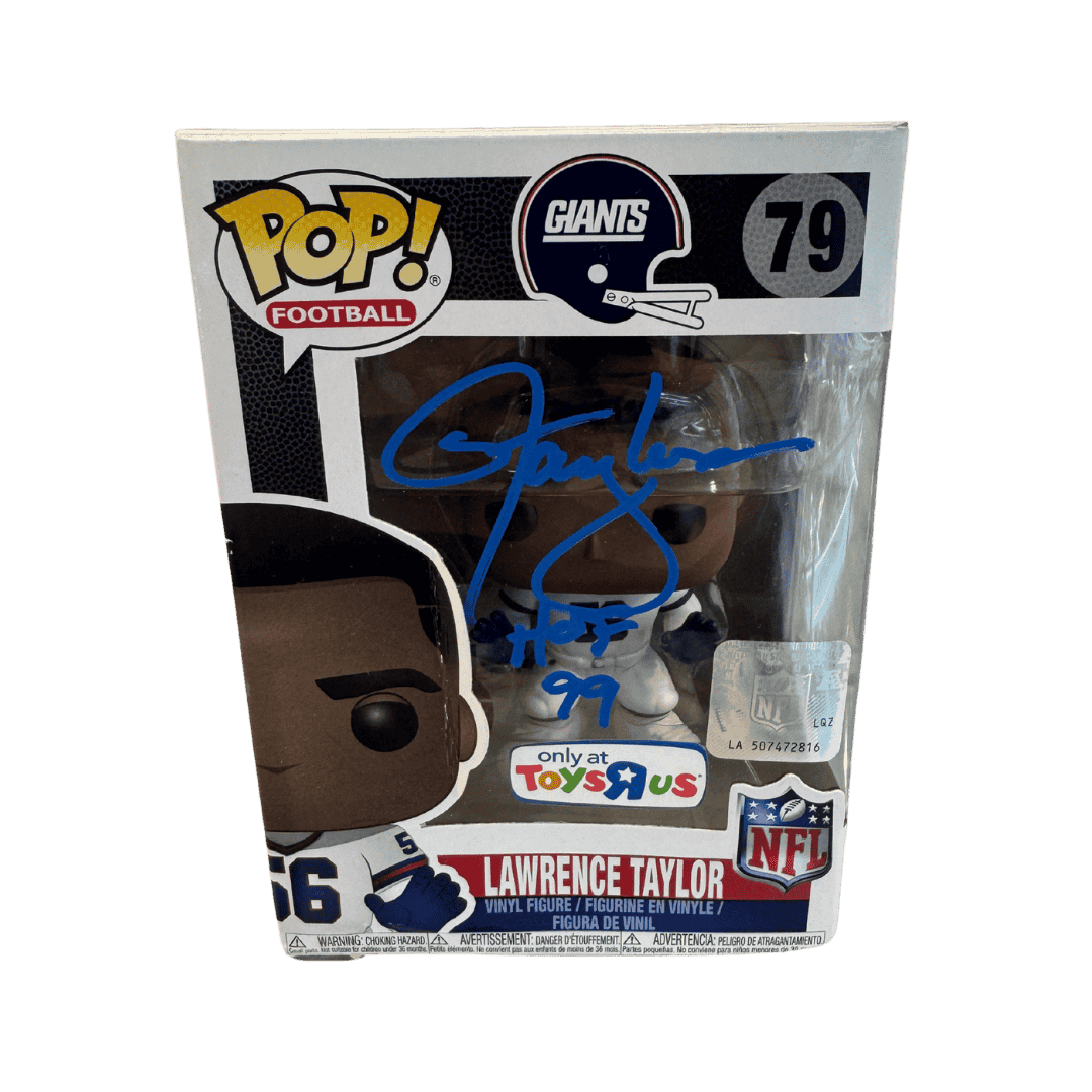 Lawrence Taylor New York Giants Autographed Funko Pop with Inscription - Beckett COA