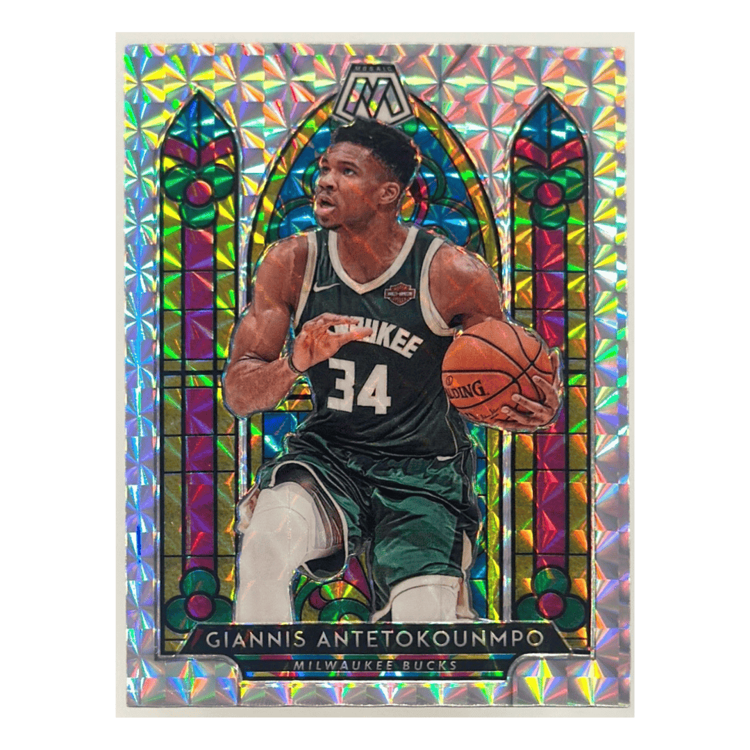 Giannis Antetokounmpo 2019-20 Panini Mosaic Stained Glass SSP Card #7