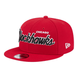 Chicago Blackhawks Script New Era Red 9FIFTY Adjustable Snapback Hat