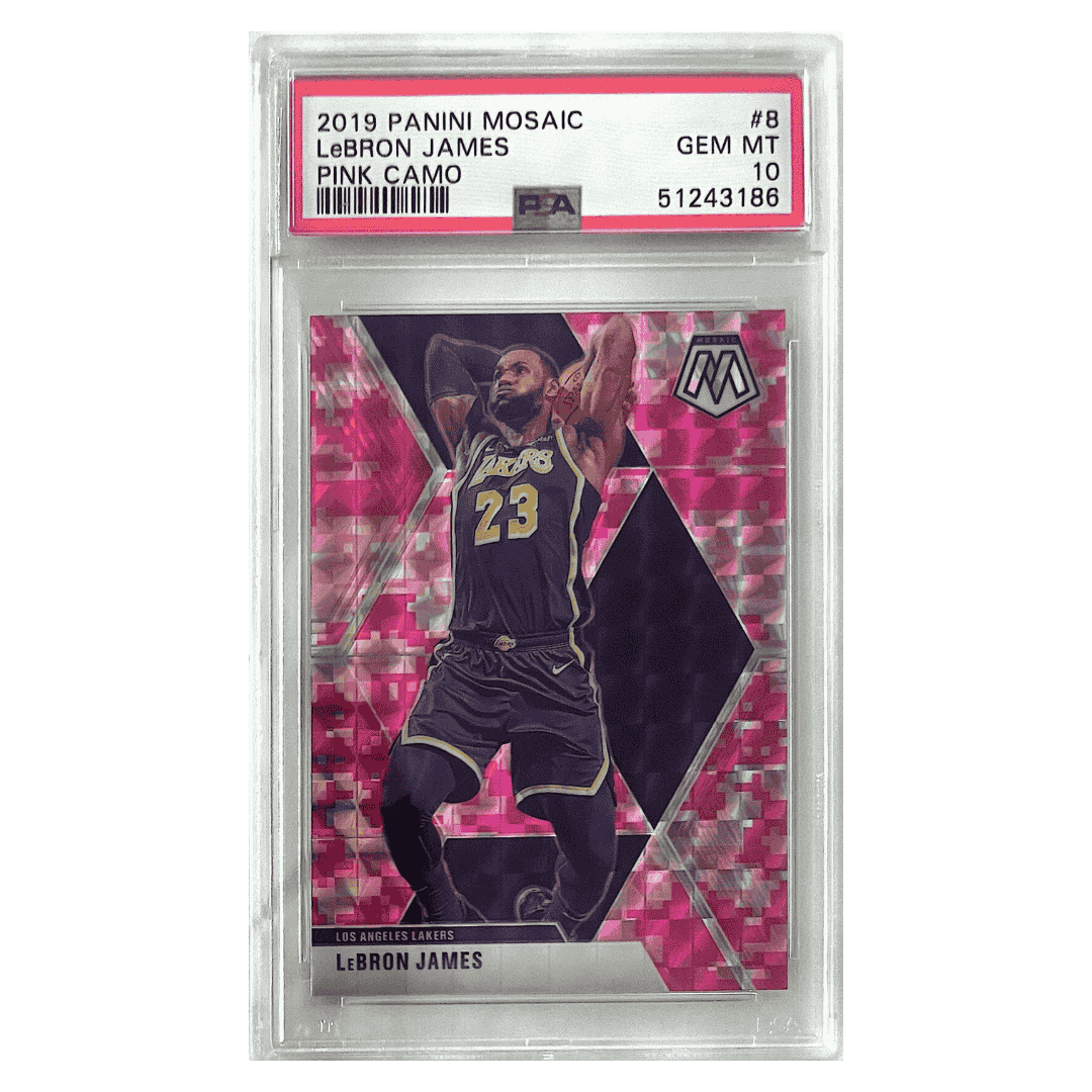LeBron James PSA 10 2019 Panini Mosaic Pink Camo Card #8