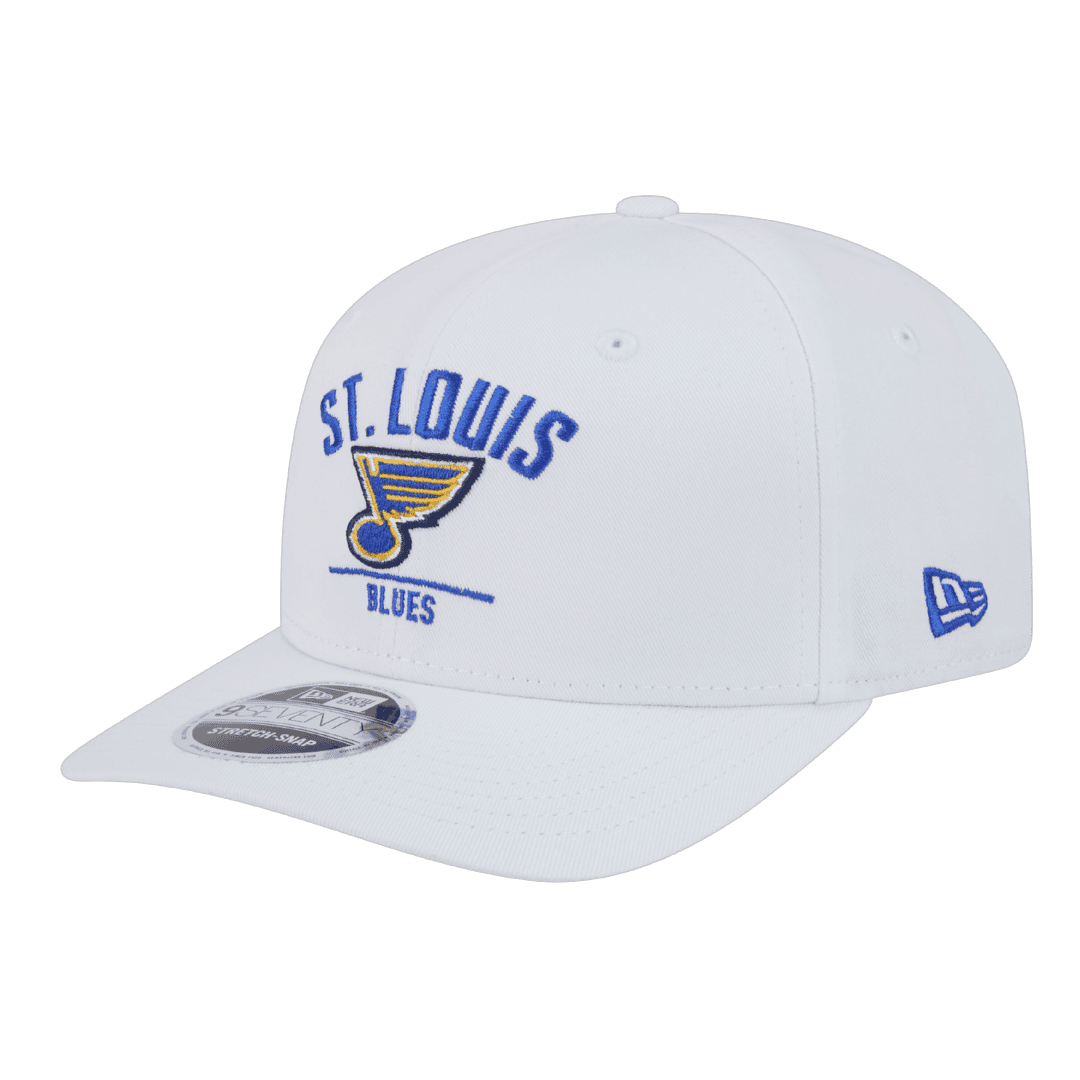 St Louis Blues New Era White 9SEVENTY Stretch-Snap Hat