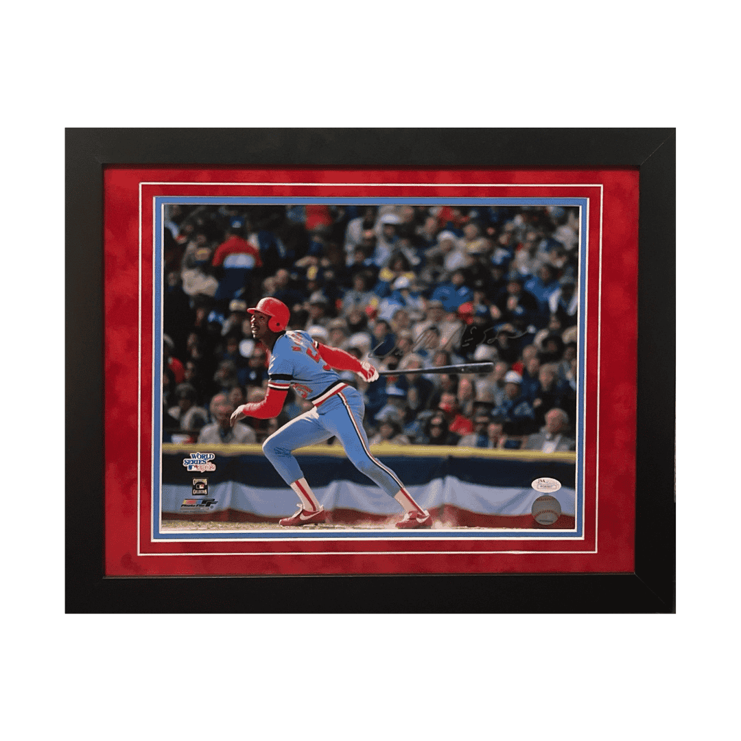 Willie McGee St Louis Cardinals Dual Autographed Framed 11x14 Photo - JSA COA