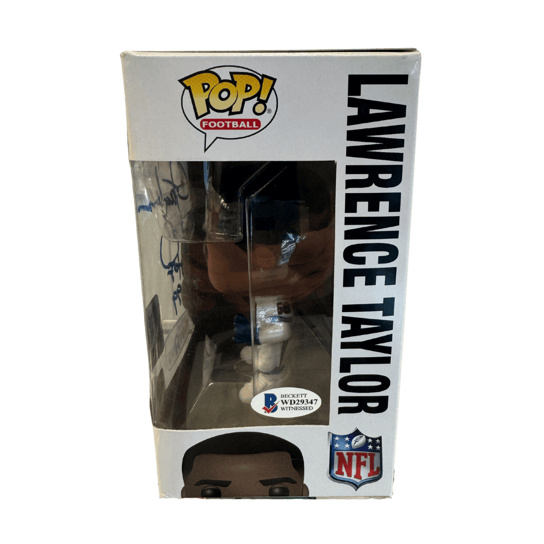 Lawrence Taylor New York Giants Autographed Funko Pop with Inscription - Beckett COA
