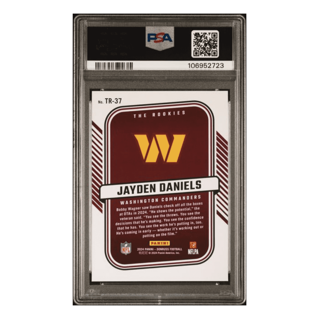 Jayden Daniels PSA 10 2024 Panini Donruss The Rookies Card #TR37