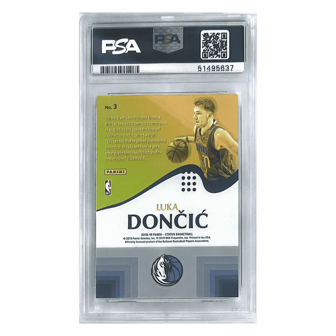 Luka Doncic PSA 10 2018 Panini Status Rookie Prominence Card #3