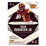 Brian Robinson Jr. 2022 Panini Phoenix Orange Rookie Patch Auto #d/75 Card #RJA-BR