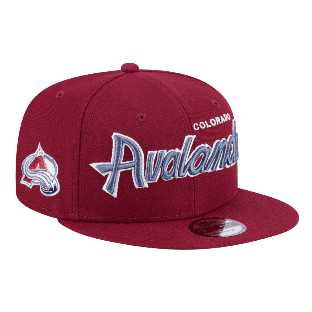 Colorado Avalanche Script New Era Maroon 9FIFTY Adjustable Snapback Hat
