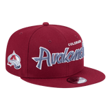 Colorado Avalanche Script New Era Maroon 9FIFTY Adjustable Snapback Hat