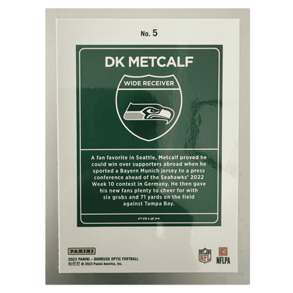 DK Metcalf 2023 Panini Donruss Optic International Downtown Card #5