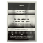 
Chase Burns 2026 Topps Chrome Chromographs Autograph Rookie RC