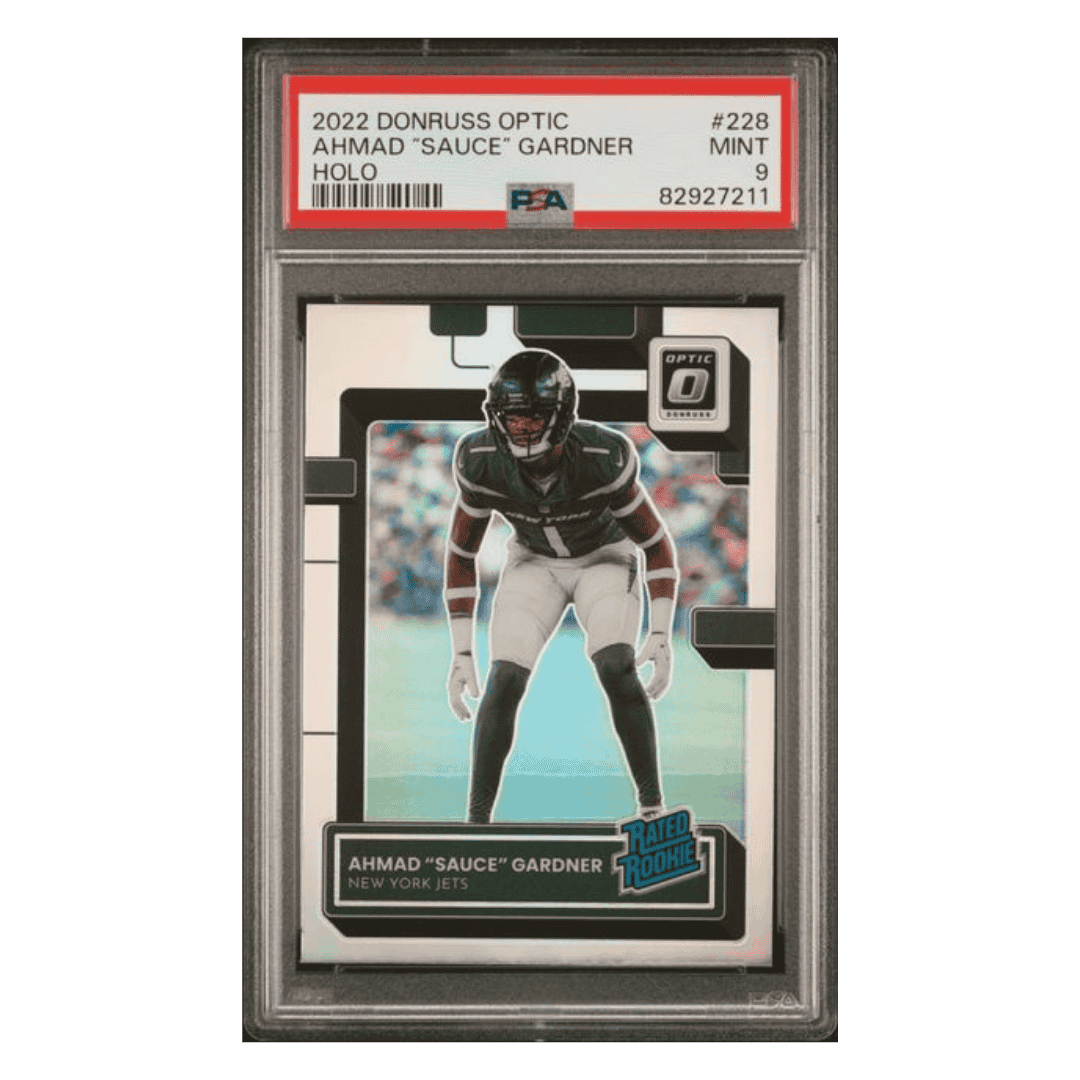 Ahmad "Sauce" Gardner PSA 9 2022 Panini Optic Holo Rated Rookie Card #228
