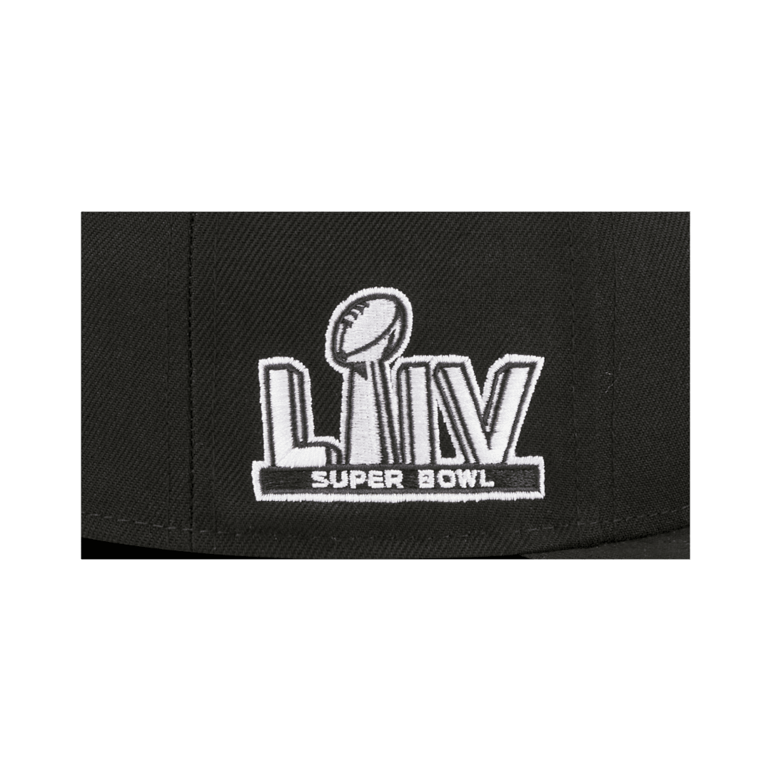 Kansas City Chiefs Side Patch New Era Black & White Logo 59FIFTY Fitted Hat