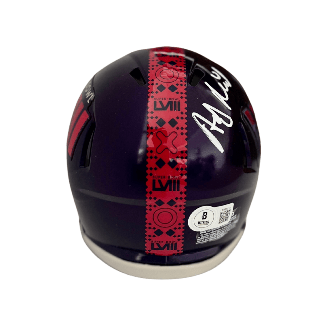 Andy Reid Kansas City Chiefs Autographed Super Bowl LVIII Mini Replica Helmet - Beckett COA