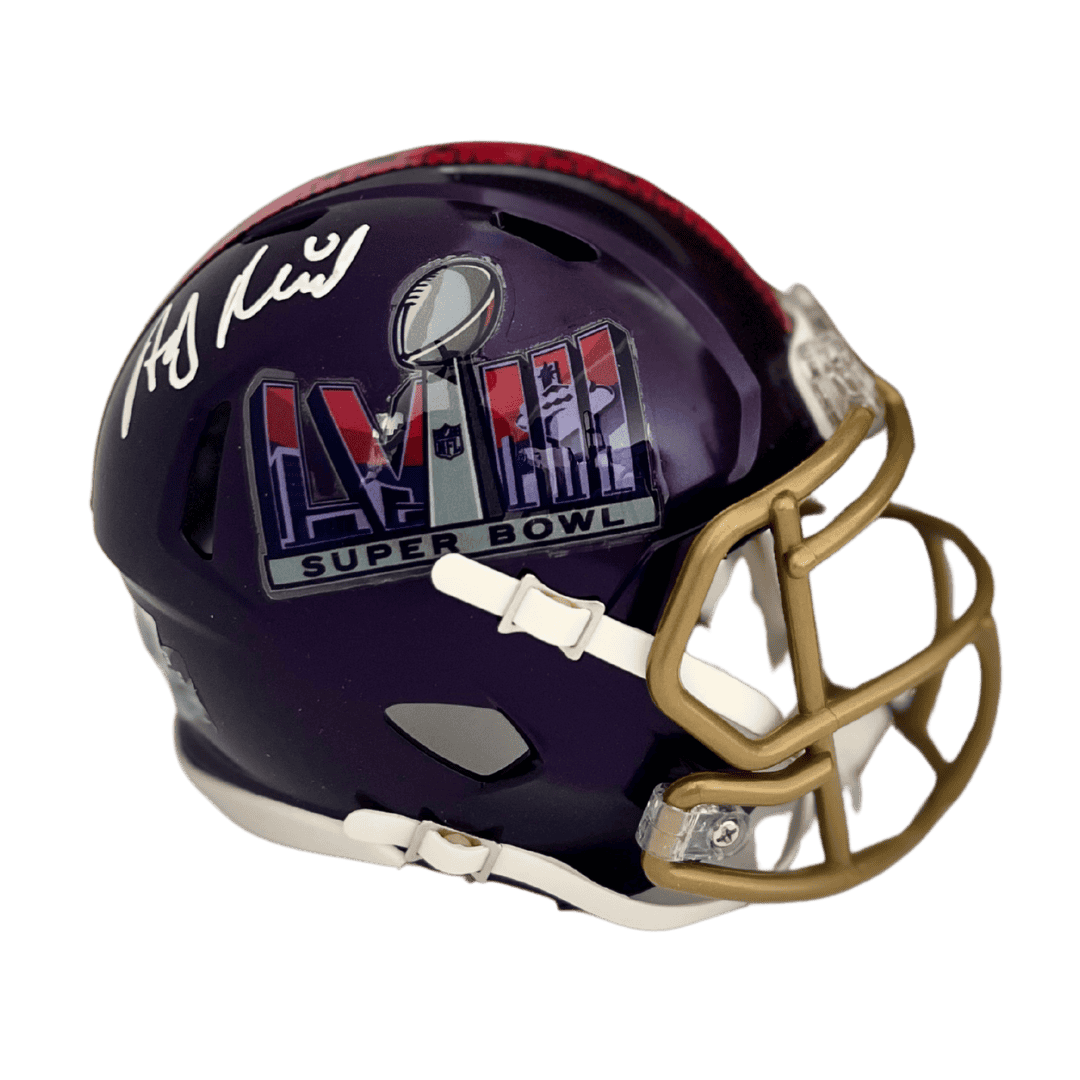 Andy Reid Kansas City Chiefs Autographed Super Bowl LVIII Mini Replica Helmet - Beckett COA