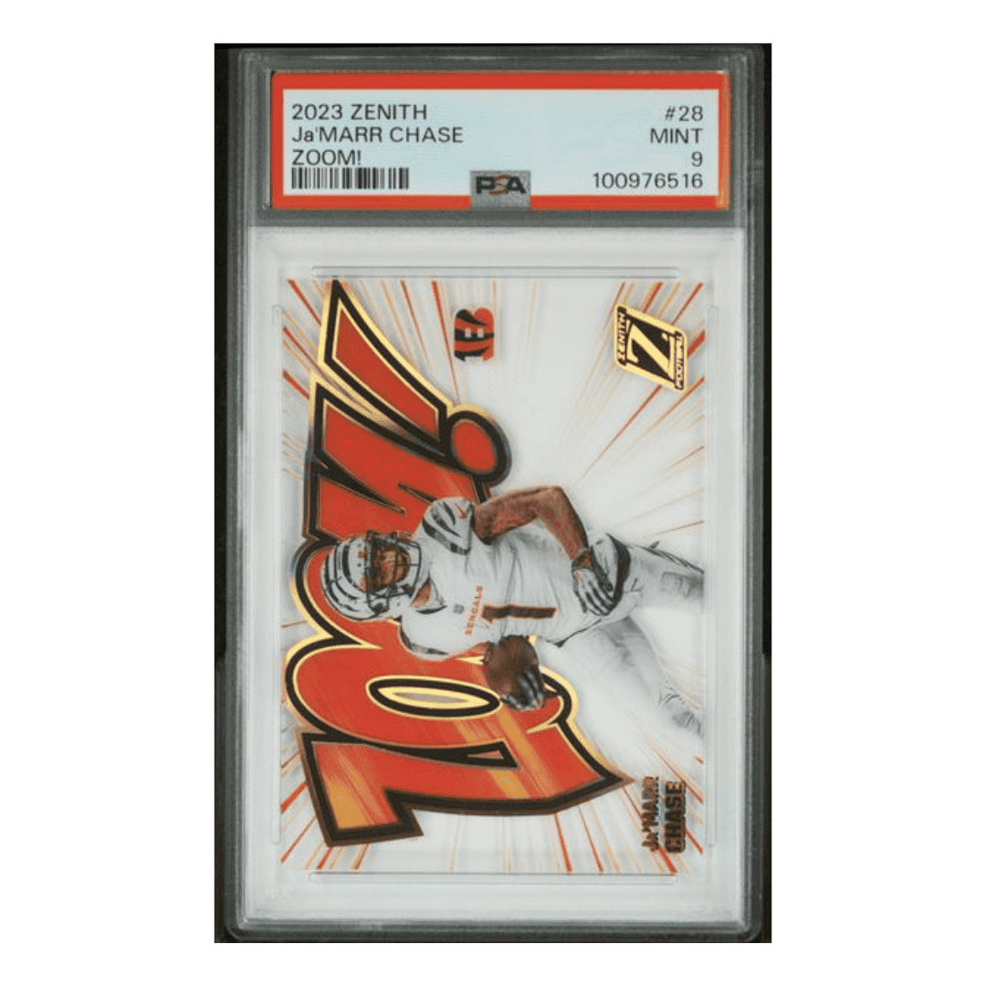Ja'Marr Chase PSA 9 2023 Panini Zenith Zoom! Card #28