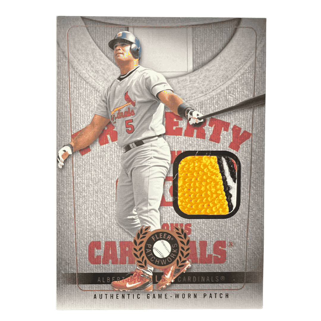 Albert Pujols 2005 Fleer Patchworks Property of Jersey 4 Color Jersey Patch Swatch #d /99 Card #PO-AP