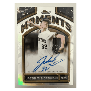 Jacob Misiorowski 2025 Topps Finest Moments Autograph Rookie RC Card #FMA-JM