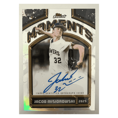 Jacob Misiorowski 2025 Topps Finest Moments Autograph Rookie RC Card #FMA-JM
