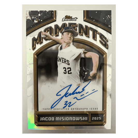 Jacob Misiorowski 2025 Topps Finest Moments Autograph Rookie RC Card #FMA-JM