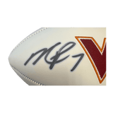 Michael Vick Autographed Virginia Tech Logo Football - JSA COA