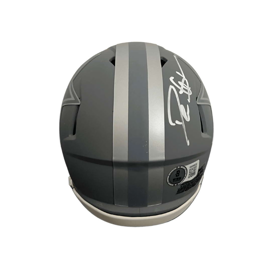 Deion Sanders Dallas Cowboys Autographed Mini Slate Speed Helmet - Beckett COA