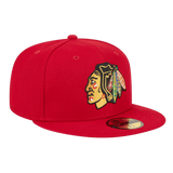 Chicago Blackhawks Official Team Color New Era Red 59FIFTY Fitted Hat