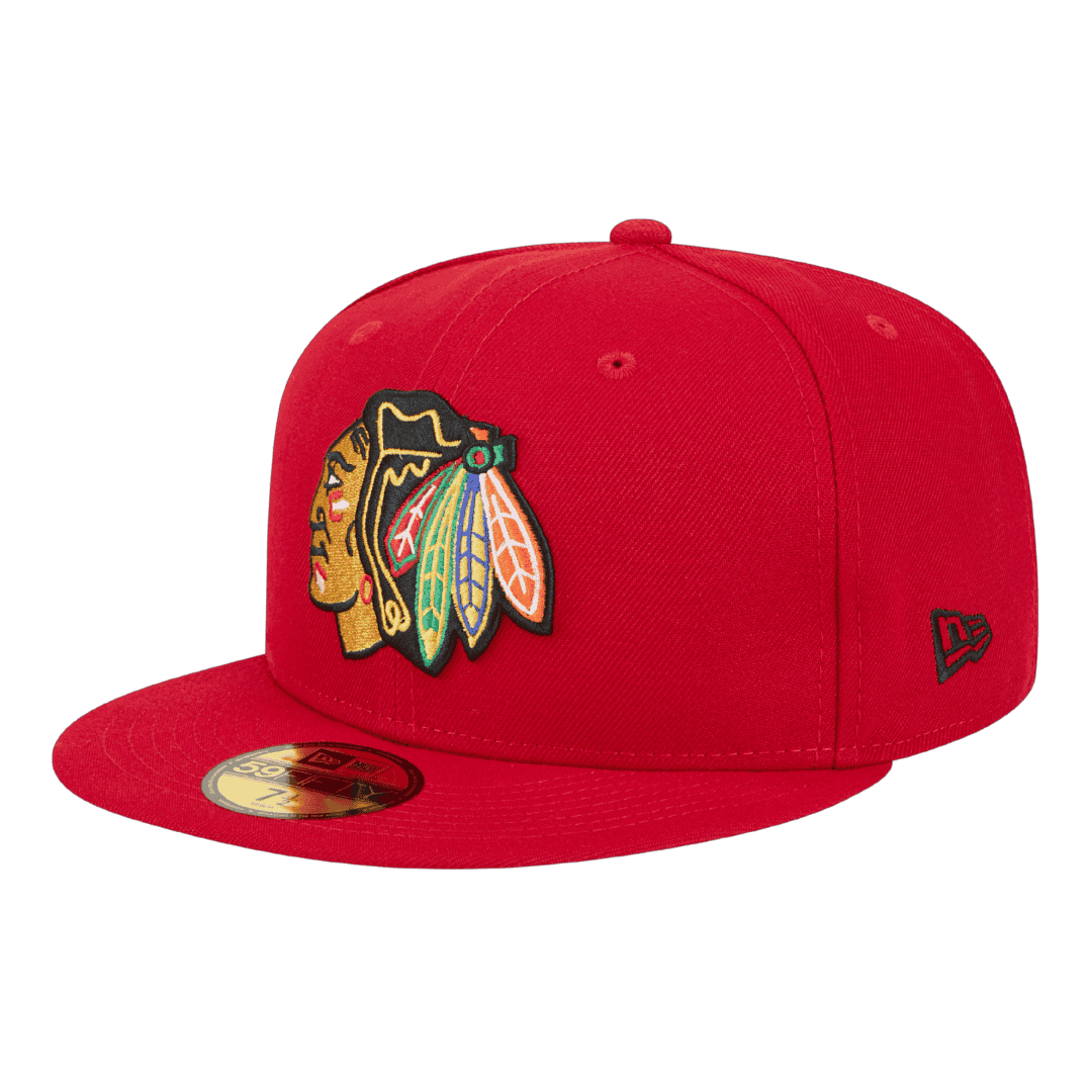 Chicago Blackhawks Official Team Color New Era Red 59FIFTY Fitted Hat
